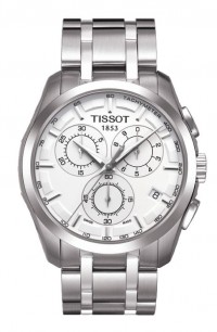 Tissot Couturier Men's Quartz Chronograph Silver Dial Watch with Stainless Steel Bracelet T0356171103100