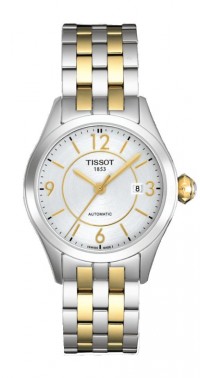 Tissot T-One Women's Automatic Silver Dial Watch with Two-Tone Stainless Steel Bracelet T0380072203700