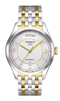 Tissot T-One Men's Automatic Silver Dial Watch with Two-Tone Stainless Steel Bracelet T0384302203700