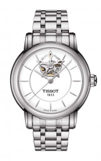Tissot Lady Heart Powermatic 80 White Dial with Diamond Watch and Stainless Steel Bracelet T0502071101104