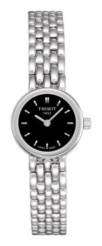 Tissot Lovely Women's Quartz Black Dial Watch with Stainless Steel Bracelet T0580091105100