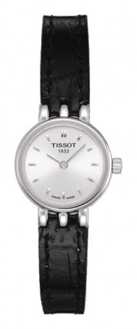 Tissot Lovely Women's Quartz Silver Dial with Black Leather Strap T0580091603100