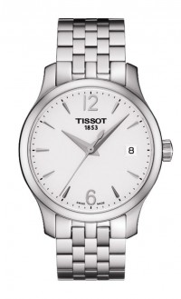 Tissot Tradition Lady Quartz Silver Dial Watch with Stainless Steel Bracelet T0632101103700