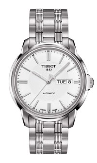 Tissot Automatics III Men's White Dial Classic Watch with Stainless Steel Bracelet T0654301103100