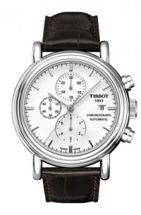 Tissot Carson Men's Automatic White Dial Watch with Brown Leather Strap T0684271601100