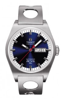 Tissot Heritage PR 516 Men's Automatic Blue Dial Watch with Stainless Steel Bracelet T0714301104100