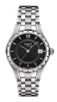 Tissot Lady T072 Women's Quartz Black Dial Watch with Stainless Steel Bracelet T0722101105800