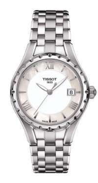Tissot Lady Quartz White MOP Dial Watch with Stainless Steel Bracelet T0722101111800