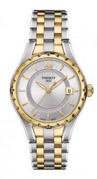 Tissot Lady Quartz Silver Dial Watch with Two-Tone Stainless Steel Bracelet T0722102203800