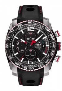 Tissot PRS 516 Extreme Automatic Chrono Men's Black Dial Watch with Black Leather Strap T0794272605700