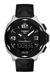 Tissot T-Race Touch Men's Quartz Black and Silver Dial Watch with Black Rubber Strap T0814201705701
