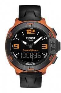 Tissot T-Race Touch Men's Quartz Chronograph Bronze Case Watch with Black Rubber Strap T0814209705703