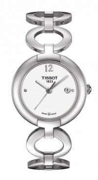 Pinky by Tissot Women's Quartz Arabic Index White Dial Watch with Stainless Steel Bracelet T0842101101700