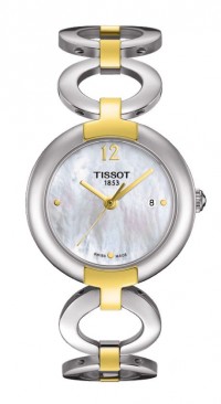 Pinky by Tissot Women's Quartz White MOP Dial Watch with Two-Tone Stainless Steel Bracelet T0842102211700