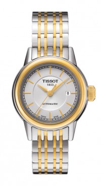 Tissot Carson Women's Automatic White Dial Watch with Two-tone Stainless Steel Bracelet T0852072201100