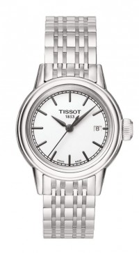Tissot Carson Women's Quartz White Dial Watch with Stainless Steel Bracelet T0852101101100