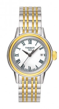 Tissot Carson Quartz Lady White Roman Dial Watch with Two-tone Stainless Steel Bracelet T0852102201300
