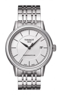 Tissot Carson Men's Automatic White Dial Watch with Stainless Steel Bracelet T0854071101100