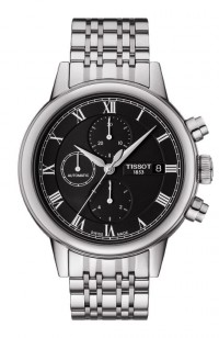 Tissot Carson Men's Automatic Chrono Black Dial Watch with Stainless Steel Bracelet T0854271105300