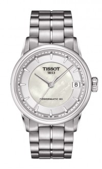 Tissot Luxury Automatic Lady White MOP Dial Watch with Stainless Steel Bracelet T0862071111100