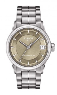 Tissot Luxury Automatic Lady Bronze Dial Watch with Stainless Steel Bracelet T0862071130100