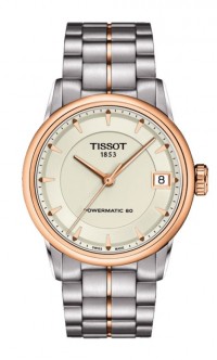Tissot Luxury Automatic Lady Two-Tone Case Ivory Dial Watch with Stainless Steel Bracelet T0862072226101