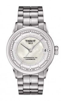 Tissot Luxury Automatic COSC Women's Diamond MOP Dial Watch with Stainless Steel Bracelet T0862081111600