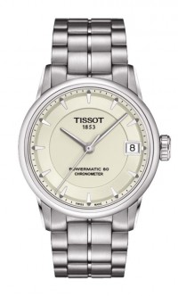 Tissot Luxury Automatic COSC Women's Chronometer Ivory Dial Watch with Stainless Steel Bracelet T0862081126100