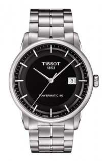 Tissot Luxury Automatic Men's Black Dial Watch with Stainless Steel Bracelet T0864071105100