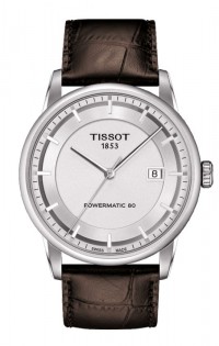 Tissot Luxury Automatic Men's Silver Dial Watch with Brown Leather Strap T0864071603100