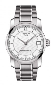 Tissot Titanium Women's Automatic Silver Dial Watch with Titanium Bracelet T0872074403700