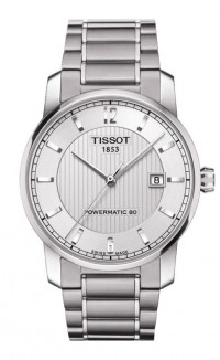 Tissot Titanium Men's Automatic Silver Dial Watch with Titanium Bracelet T0874074403700