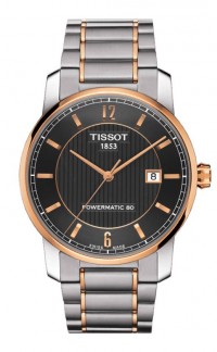 Tissot Titanium Men's Automatic Anthracite Dial Watch with Titanium Bracelet T0874075506700