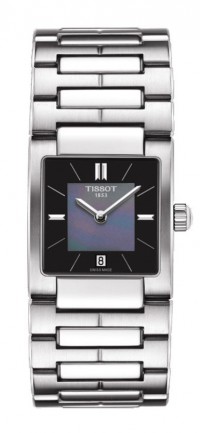 Tissot Lady T02 Women's Quartz Black MOP Dial Watch with Stainless Steel Bracelet T0903101112100