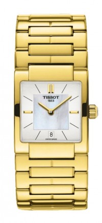 Tissot Lady T02 Women's Quartz White MOP Dial Watch with Gold PVD Stainless Steel Bracelet T0903103311100