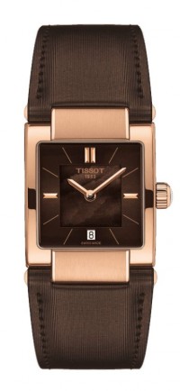 Tissot Lady T02 Women's Quartz Brown MOP Dial Watch with Brown Leather Strap T0903103738100