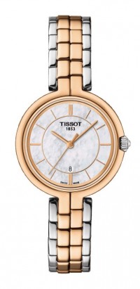 Tissot Flamingo Women's Quartz  MOP White Dial with Two-Tone Bracelet T0942102211100