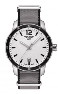 Tissot Quickster Men & Women's Quartz Silver and Black Dial with Synthetic Straps T0954101703700