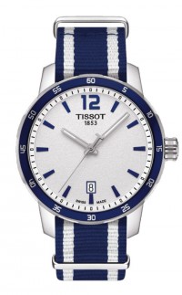 Tissot Quickster Men & Women's Quartz Silver Dial with Blue Synthetic Strap T0954101703701