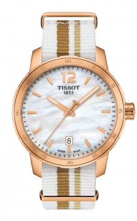 Tissot Quickster Men & Women's Quartz White MOP Dial with Synthetic Straps  T0954103711700