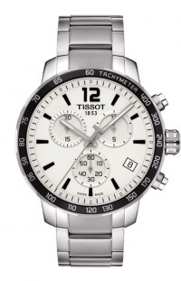 Tissot Quickster Chronograph Men's Quartz Silver Dial with Stainless Steel Bracelet T0954171103700
