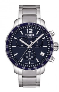 Tissot Quickster Chronograph Men's Quartz Blue Dial with Stainless Steel Bracelet T0954171104700