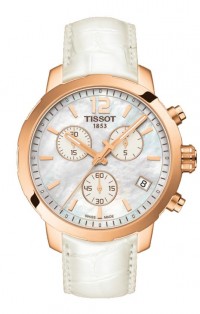 Tissot Quickster Women's Quartz MOP White Dial with White Leather Strap  T0954173611700