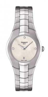 Tissot T-Round Women's White MOP Dial Quartz Watch with Stainless Steel Bracelet T0960091111600