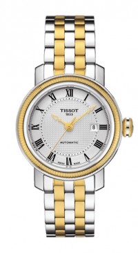 Tissot Bridgeport Women's Automatic Silver Dial Watch with Two-tone Stainless Steel Bracelet T0970072203300
