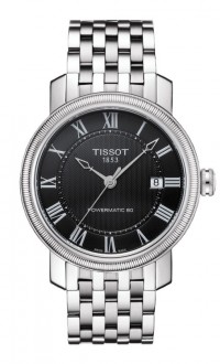 Tissot Bridgeport Men's Powermatic 80 Black Dial with Stainless Steel Bracelet T0974071105300