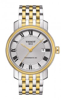 Tissot Bridgeport Men's Powermatic 80 Silver Dial Watch with Two-tone Stainless Steel Bracelet T0974072203300