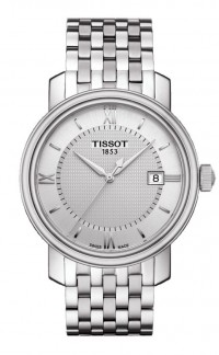Tissot Bridgeport Men's Quartz Silver Dial Watch with Stainless Steel Bracelet T0974101103800
