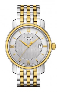Tissot Bridgeport Men's Quartz Silver Dial Watch with Two-tone Stainless Steel Bracelet T0974102203800