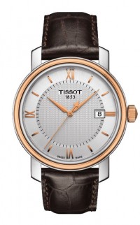 Tissot Bridgeport  Men's Quartz Silver Dial with Brown Leather Straps T0974102603800